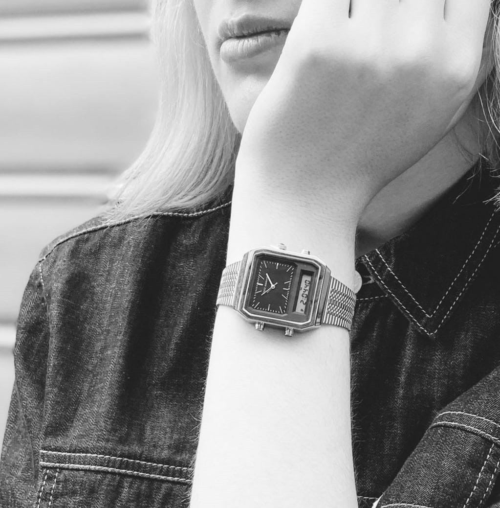 CHEZ MAMAN LA TWIN SILVER BLACK