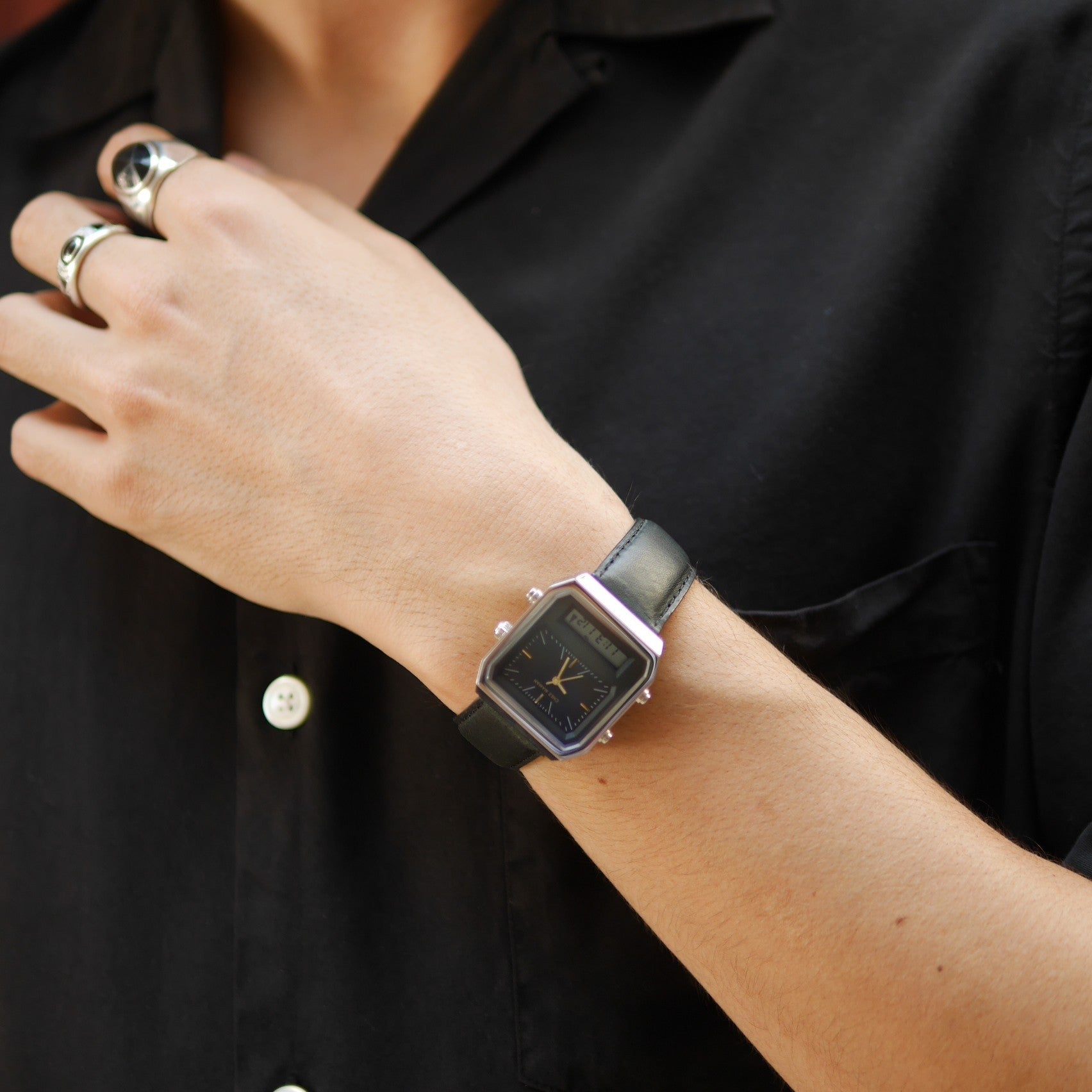 CHEZ MAMAN LA TWIN SILVER BLACK