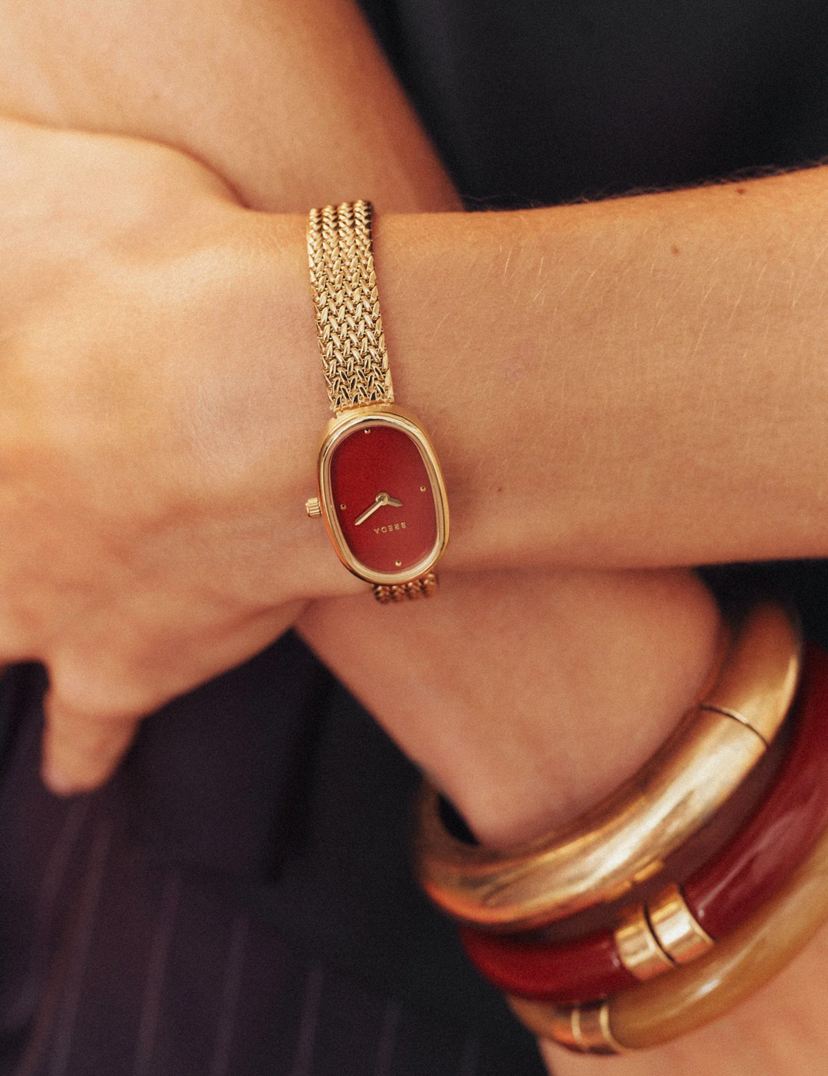 BREDA JANE TETHERED GOLD SCARLET NACRE