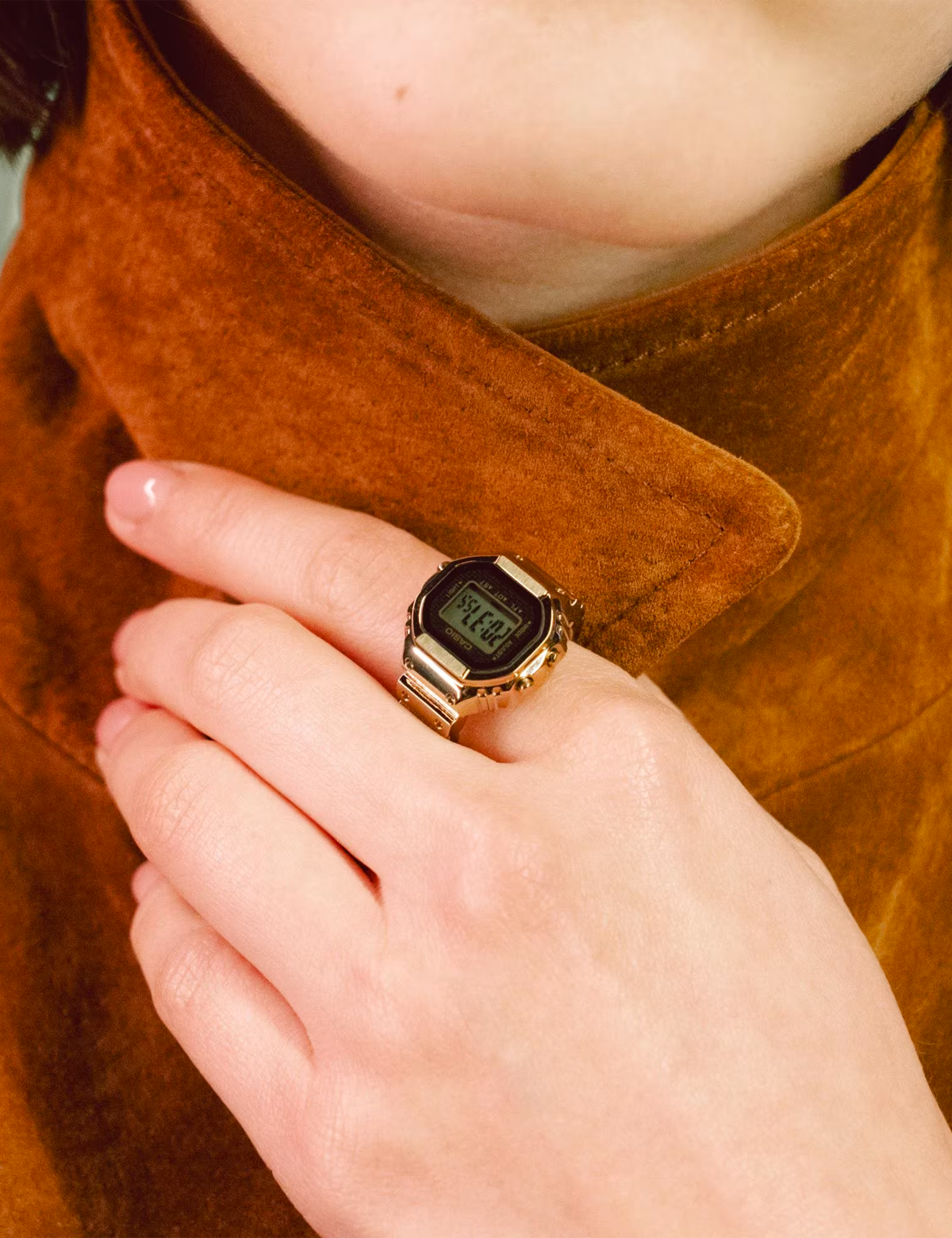 CASIO CRW-001G-9 RING WATCH GOLD LTD EDITION