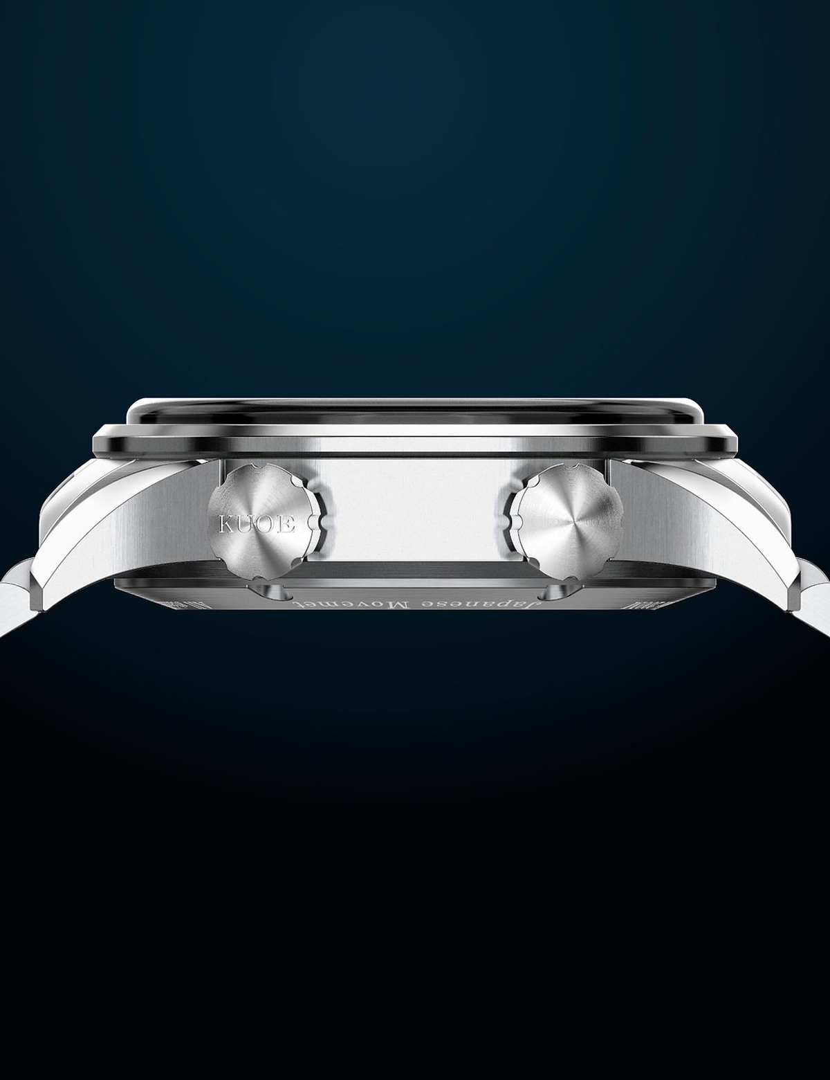 KUOE SOMBRERO 90-011 SILVER LINEN TEXTURED DIAL JUBILEE BRACELET