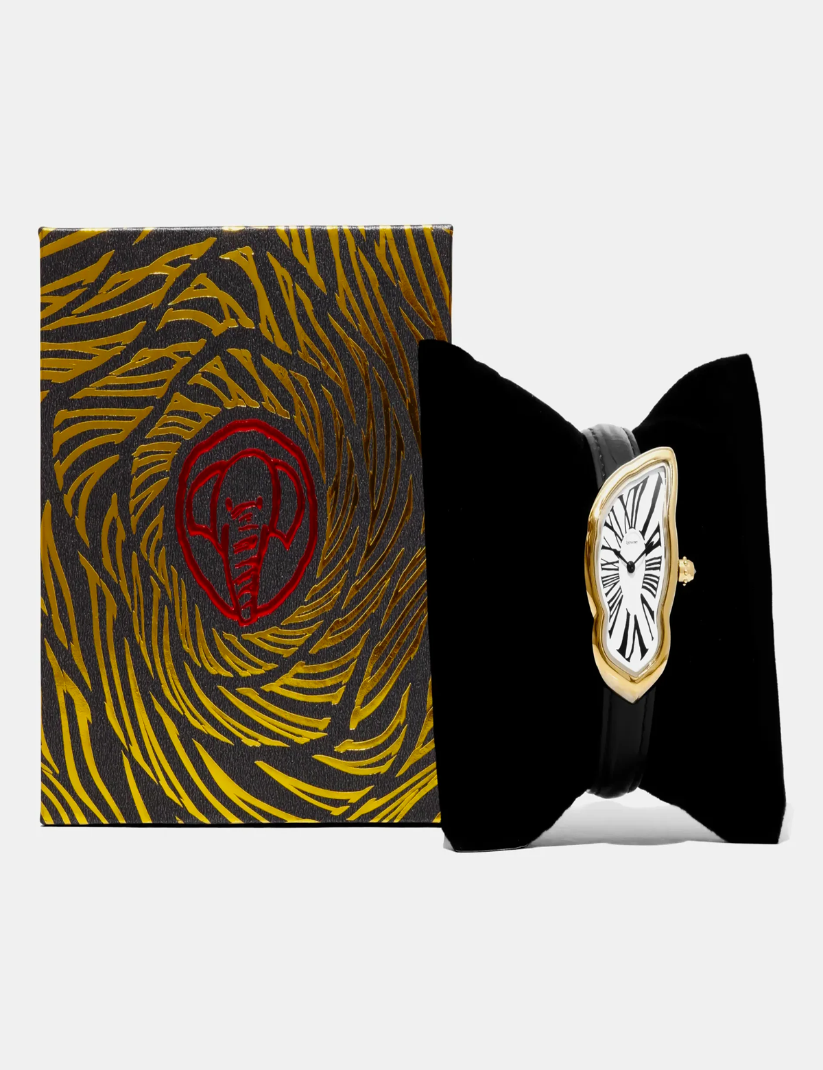 LAPHONT MELTING WATCH SMALL GOLD BLACK STRAP