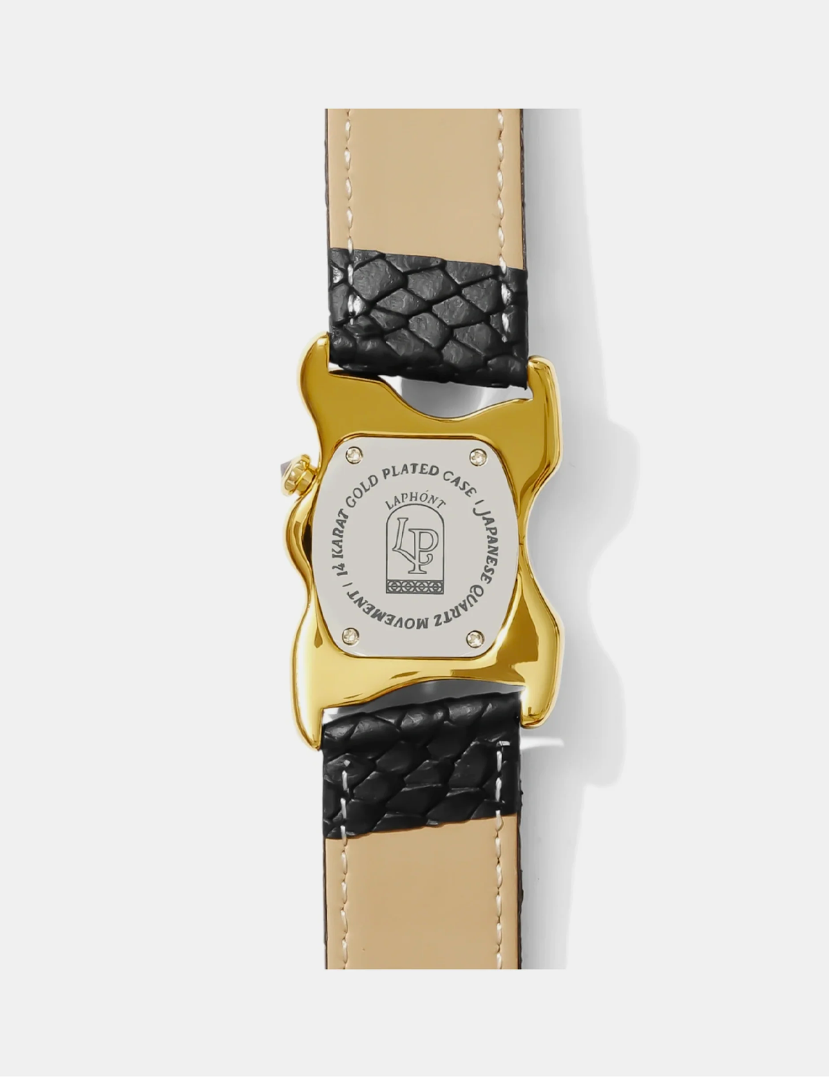 LAPHONT OOBLONG WATCH GOLD BROWN STRAP