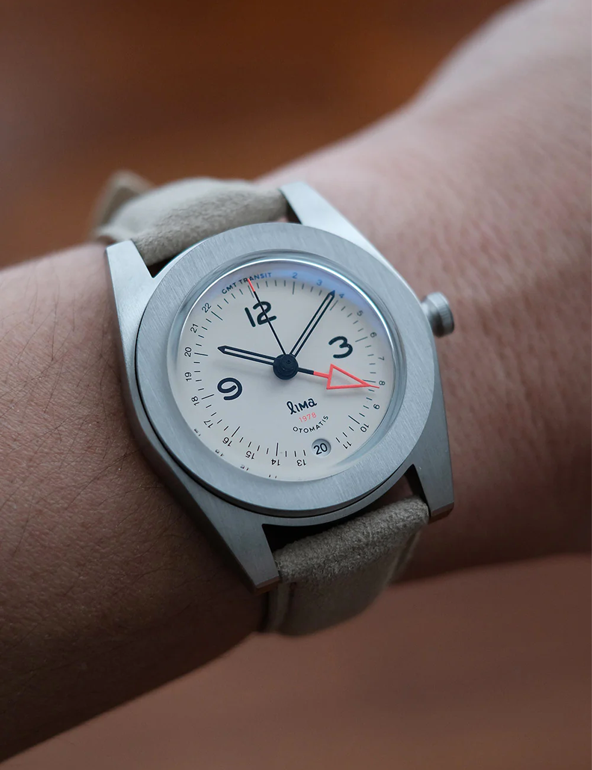 LIMA WATCH GMT TRANSIT IVORY AUTOMATIC
