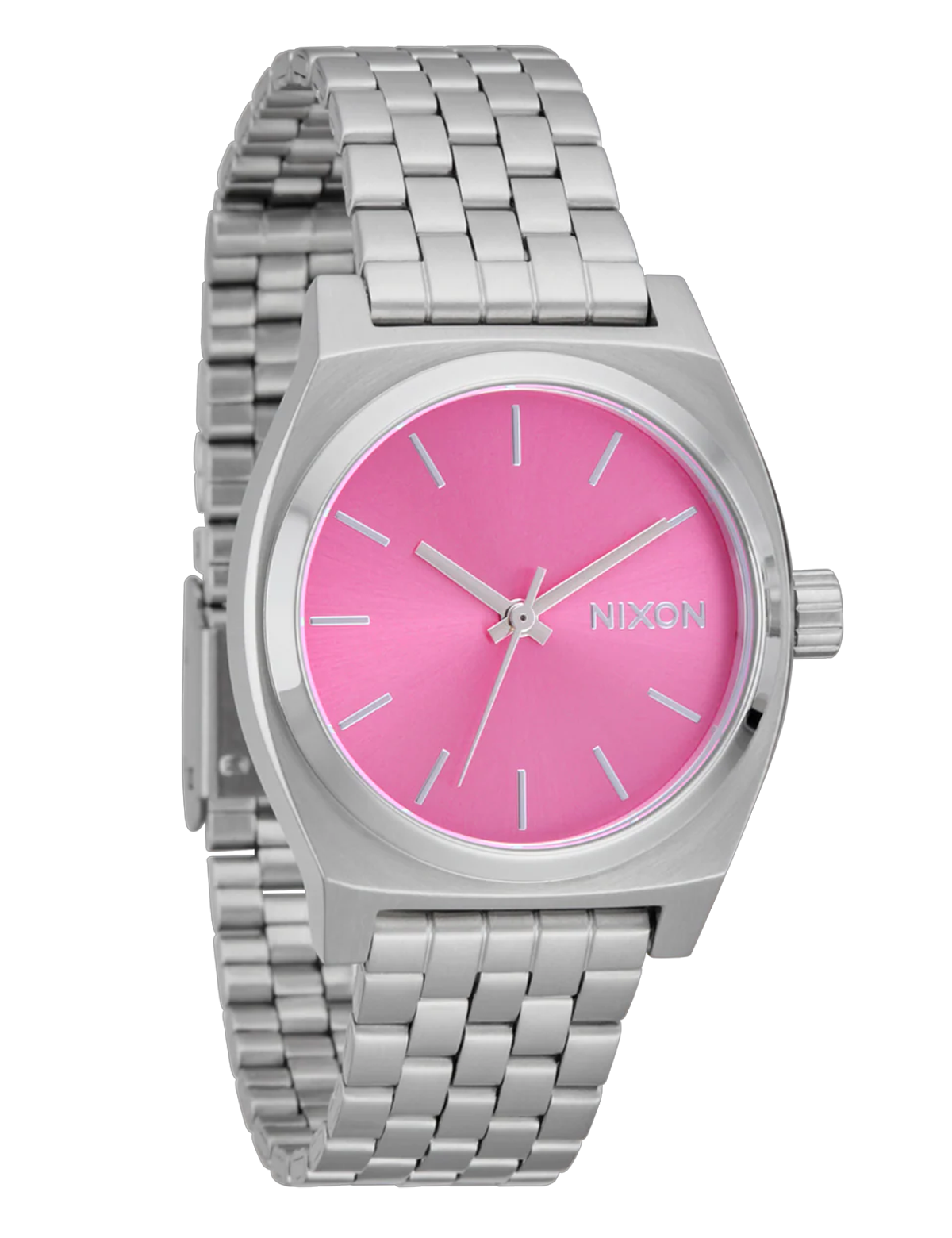 NIXON MEDIUM TIME TELLER SILVER PINK