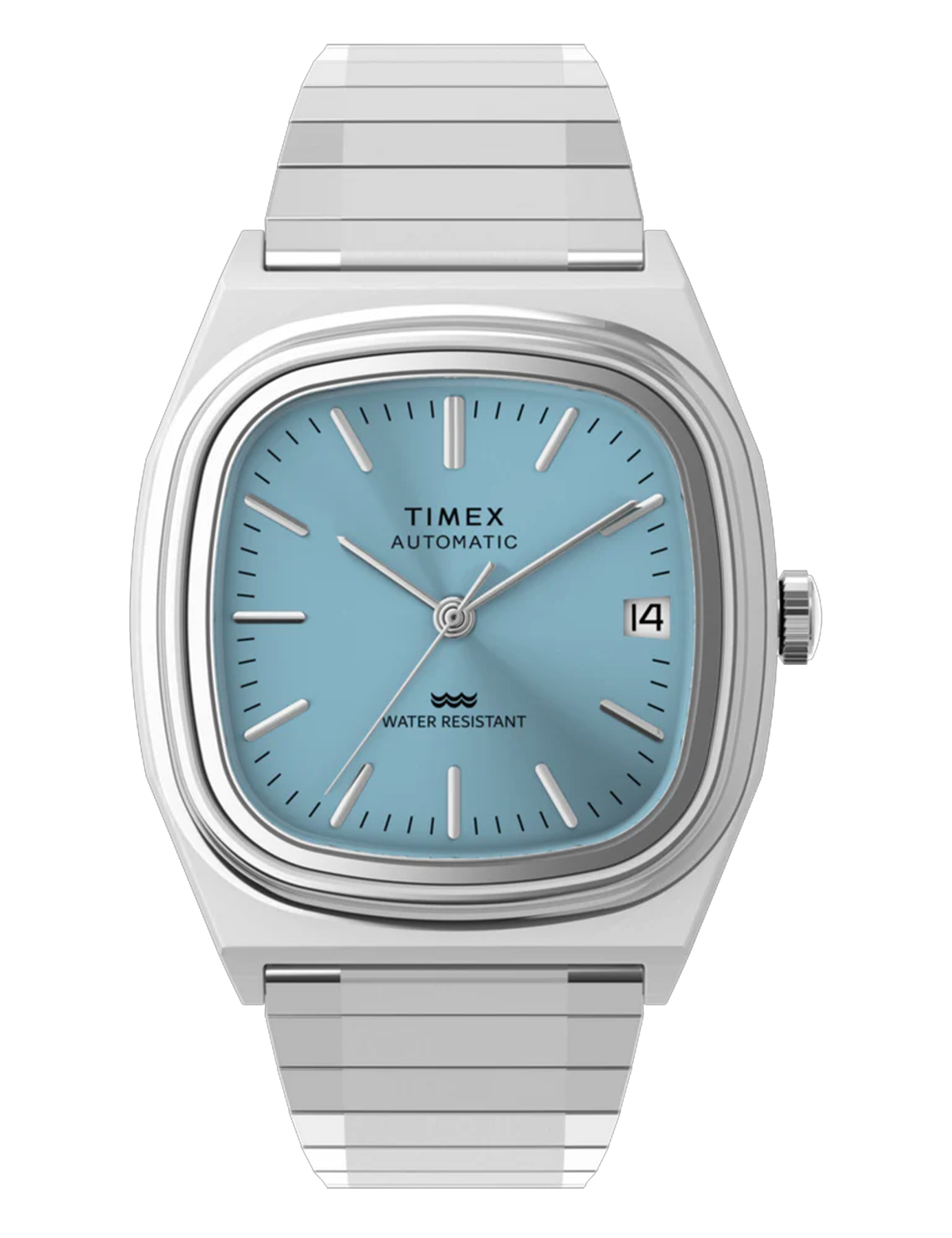 TIMEX AUTOMATIC 1983 E-LINE REISSUE 34MM LIGHT BLUE