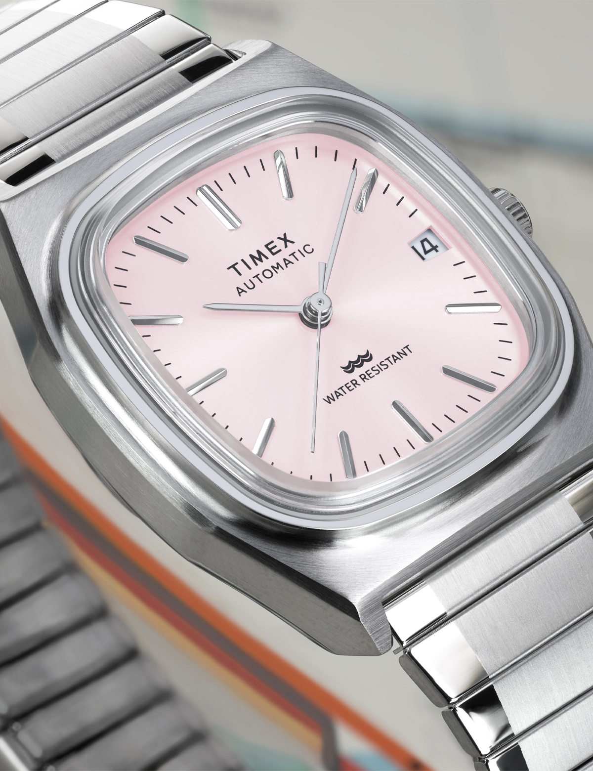 TIMEX AUTOMATIC 1983 E-LINE REISSUE 34MM PINK
