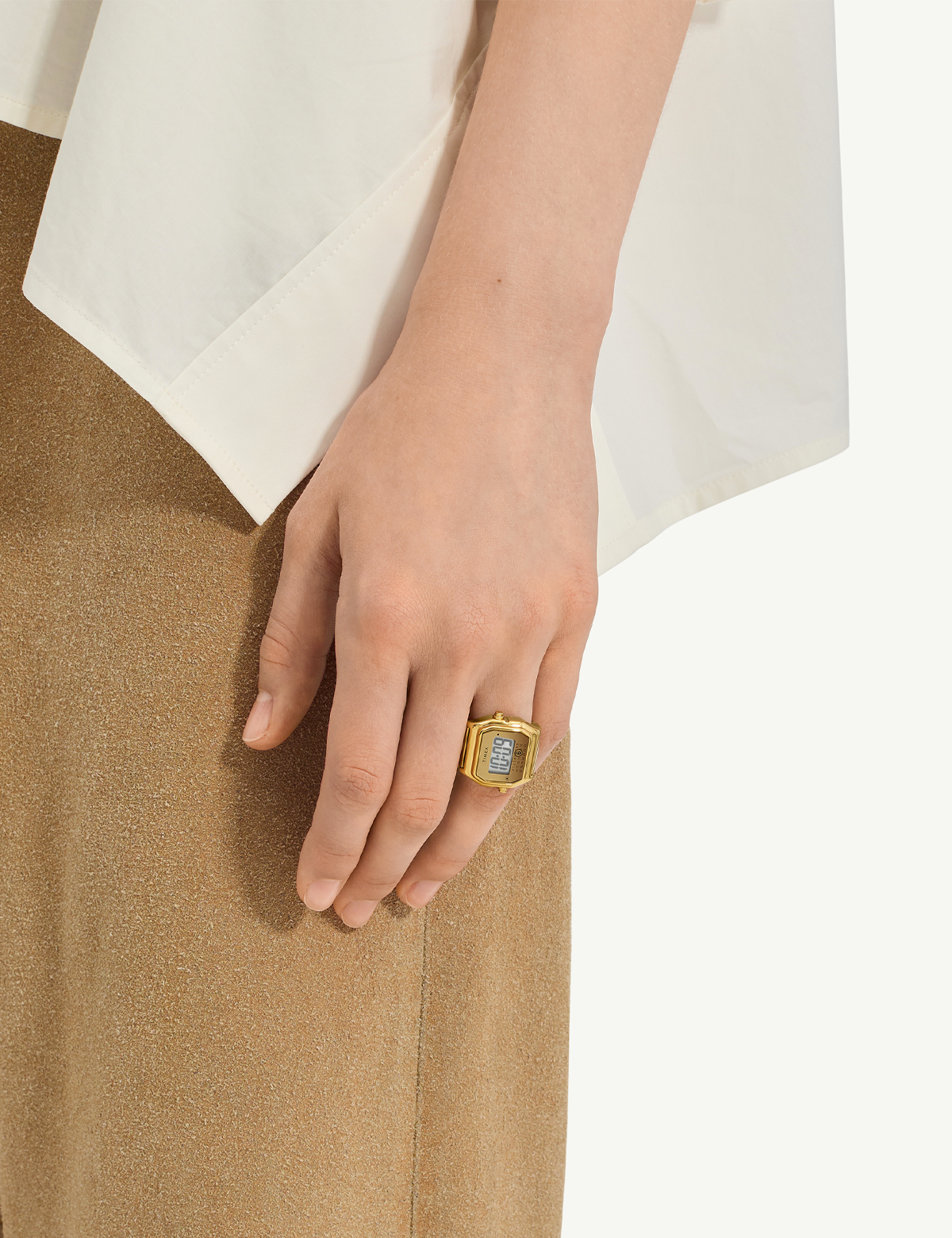 TIMEX X MM6 MAISON MARGIELA RING WATCH GOLD SIZE M/L