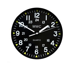 MWC US MILITARY PATTERN 12/24 HOUR WALL CLOCK