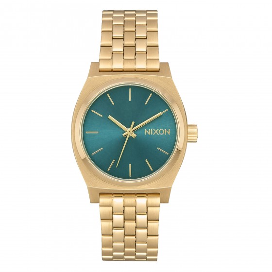 NIXON MEDIUM TIME TELLER LIGHT GOLD / TURQUOISE