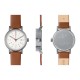 VOID WATCHES DATE V03D-BR/LB/WH SILVER WHITE BROWN