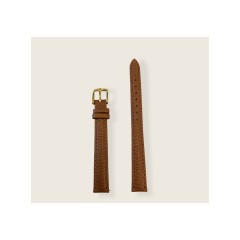 Strap Brown leather 12mm gold buckle