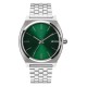 NIXON TIME TELLER SILVER / GREEN SUNRAY