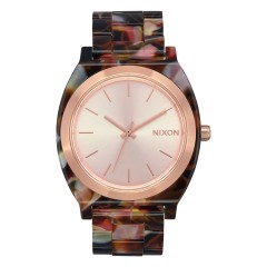 NIXON TIME TELLER ACETATE ROSE GOLD / PINK TORTOISE