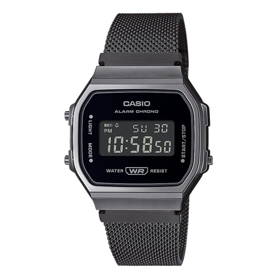 CASIO A168WEMB-1BEF BLACK MESH