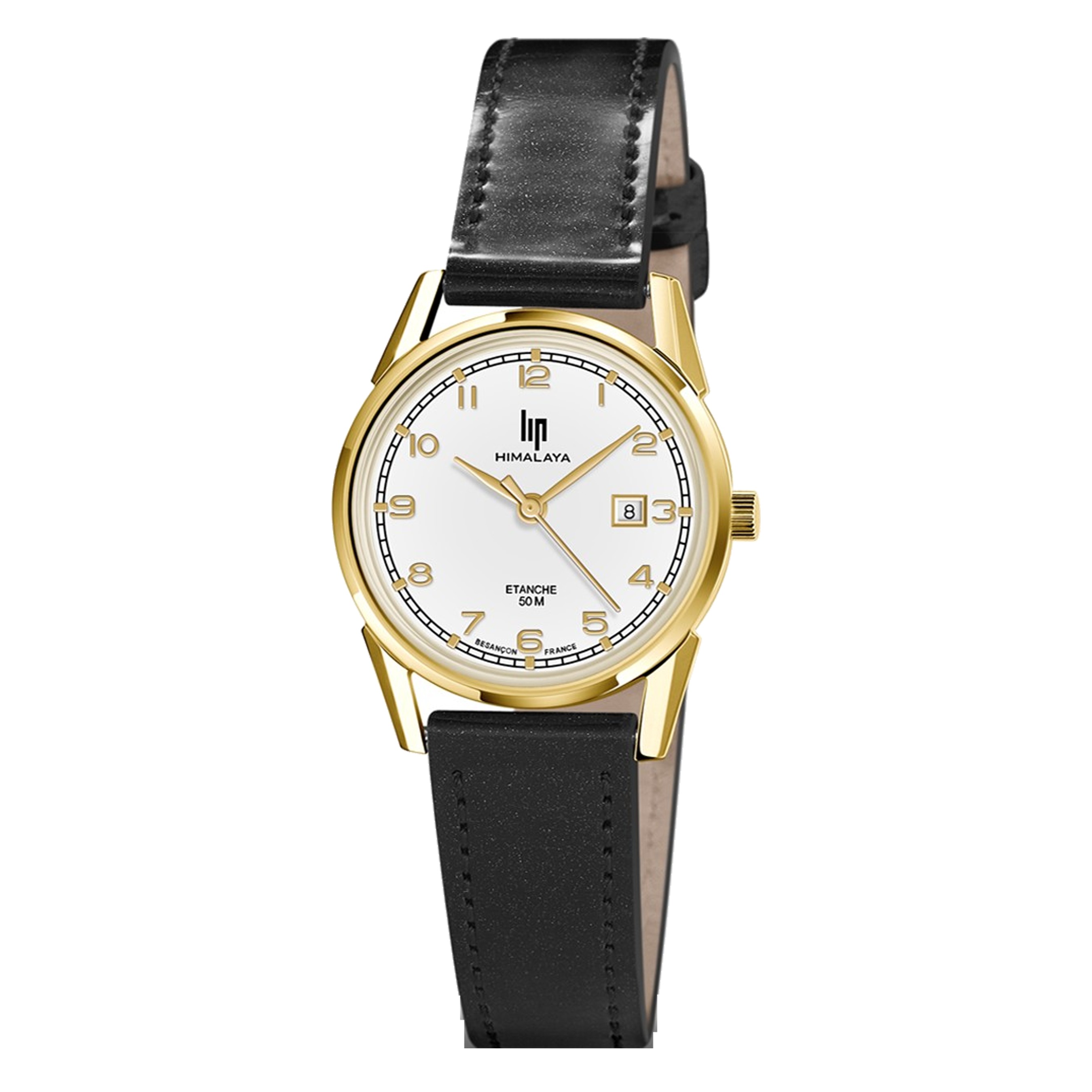 LIP HIMALAYA 671613 29MM GOLD BLACK CHEZ MAMAN MONTRES