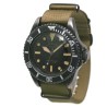 VAGUE WATCH BLACK SUB OLIVE AND BLACK NYLON