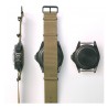 VAGUE WATCH BLACK SUB OLIVE AND BLACK NYLON