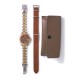 VAGUE WATCH BRWN GMT STAINLESS STEEL / NYLON