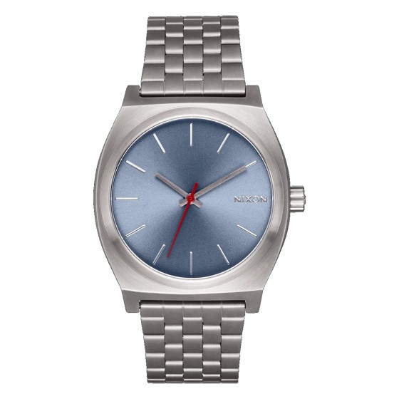 NIXON TIME TELLER LIGHT GUNMETAL DUSTY BLUE A0455160