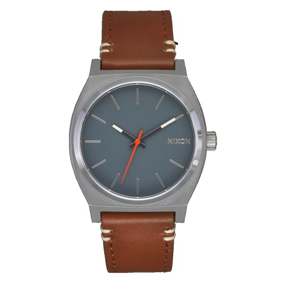 NIXON TIME TELLER LEATHER LT GUNMETAL / BASALT / SIENNA A13735195