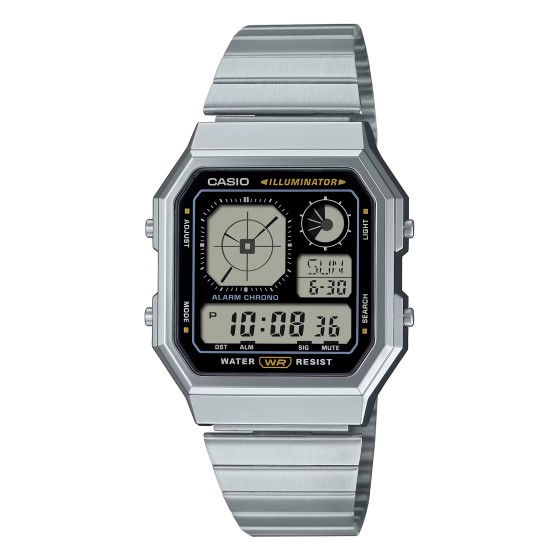 CASIO A130WE-1AEF SILVER BLACK