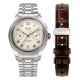MONTRE KUOE ROYAL SMITH 90-010 IVORY X GRAINY FINISH DIAL / MIXED-LINK BRACELET / EXHIBITION CASEBACK