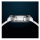 KUOE SOMBRERO 90-011 GRADATION NAVY LINEN TEXTURED DIAL FLAT-LINK BRACELET