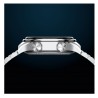 KUOE SOMBRERO 90-011 GRADATION NAVY LINEN TEXTURED DIAL FLAT-LINK BRACELET