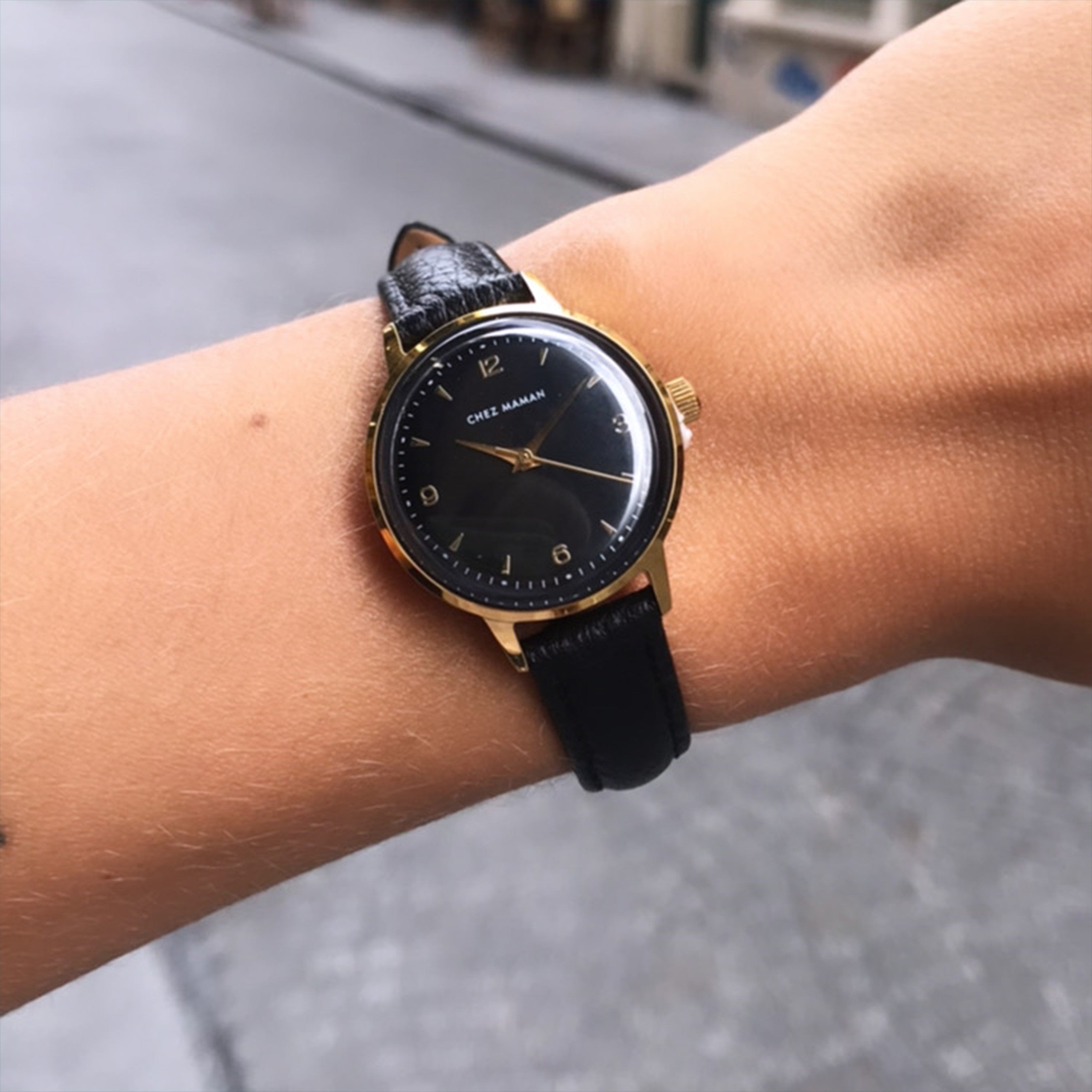 CHEZ MAMAN LA BILLIE GOLD BLACK