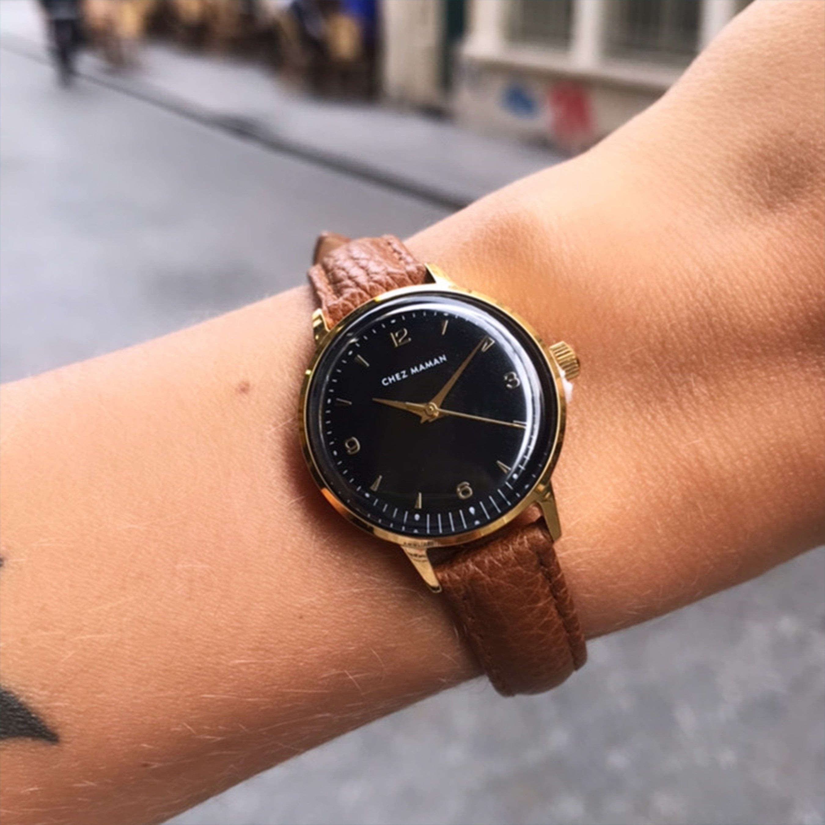 CHEZ MAMAN LA BILLIE GOLD BLACK