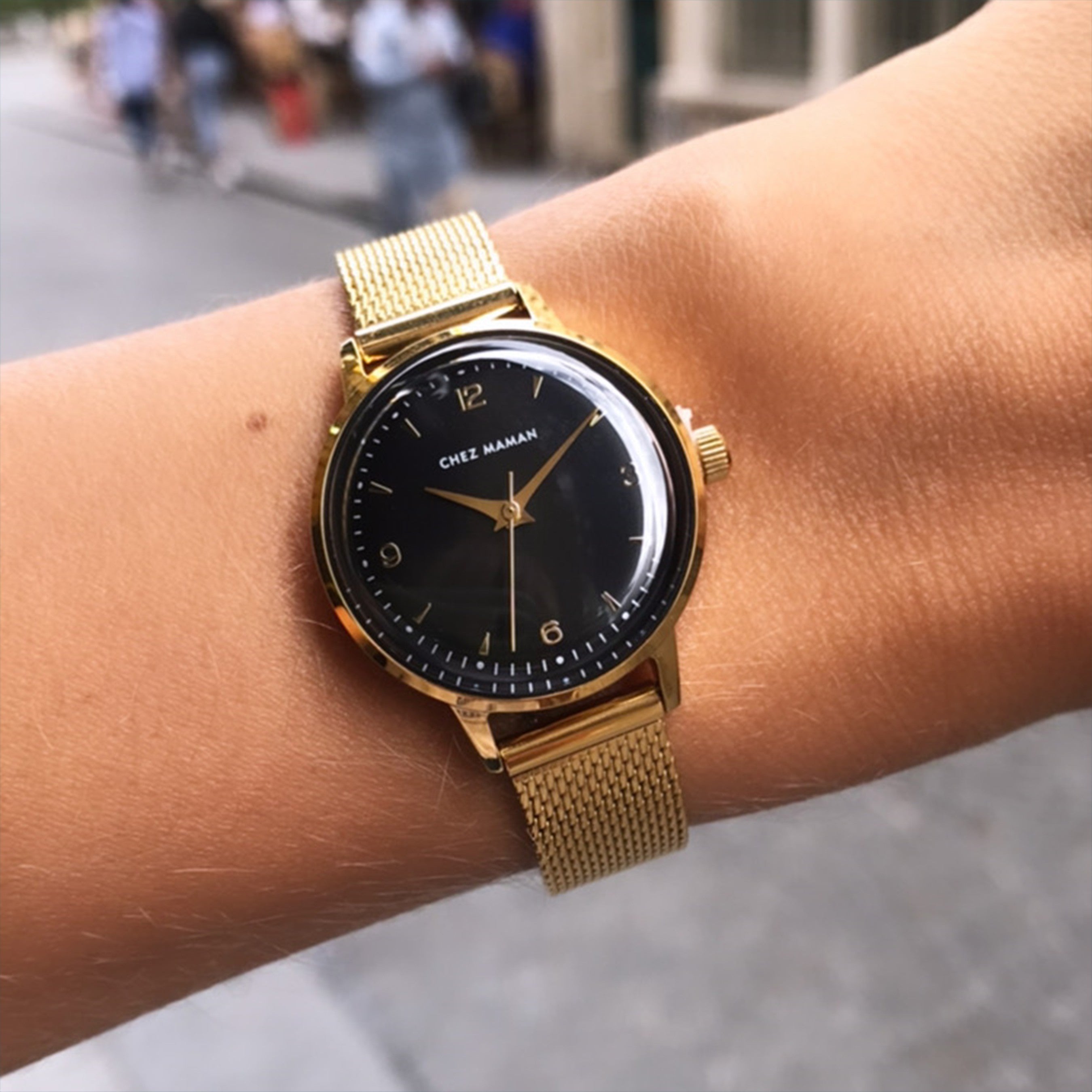 CHEZ MAMAN LA BILLIE GOLD BLACK