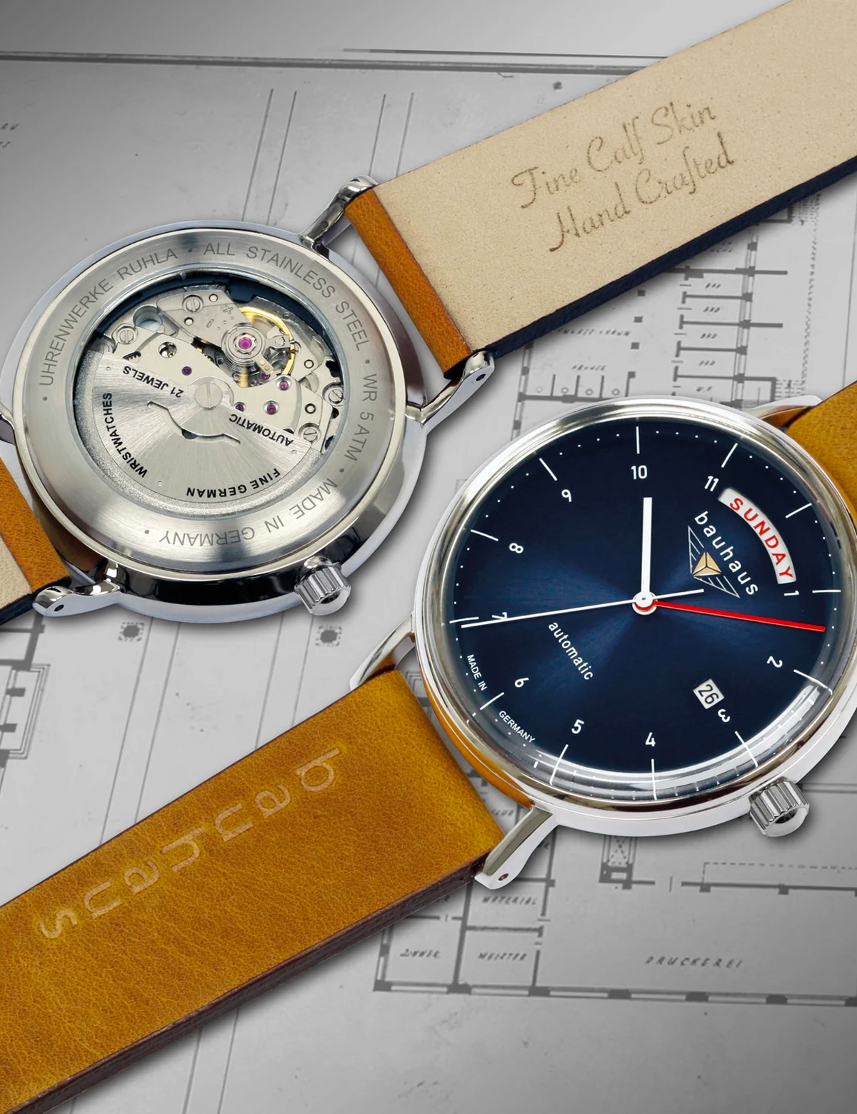 BAUHAUS AUTOMATIC DAY DATE 2162-3