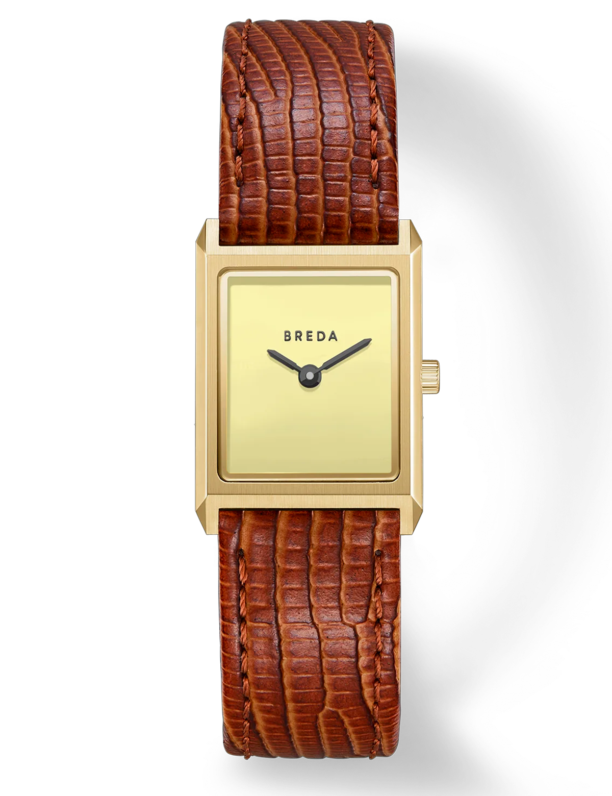 BREDA VIRGIL LIZARD GOLD BROWN CREAM