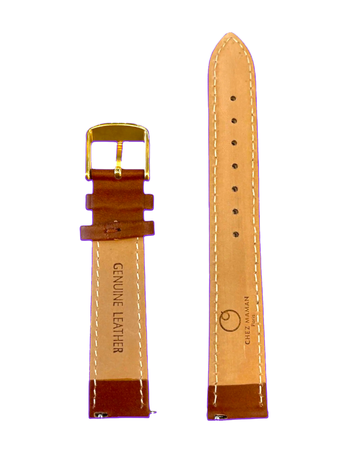Bracelet 18 mm Marron Gold