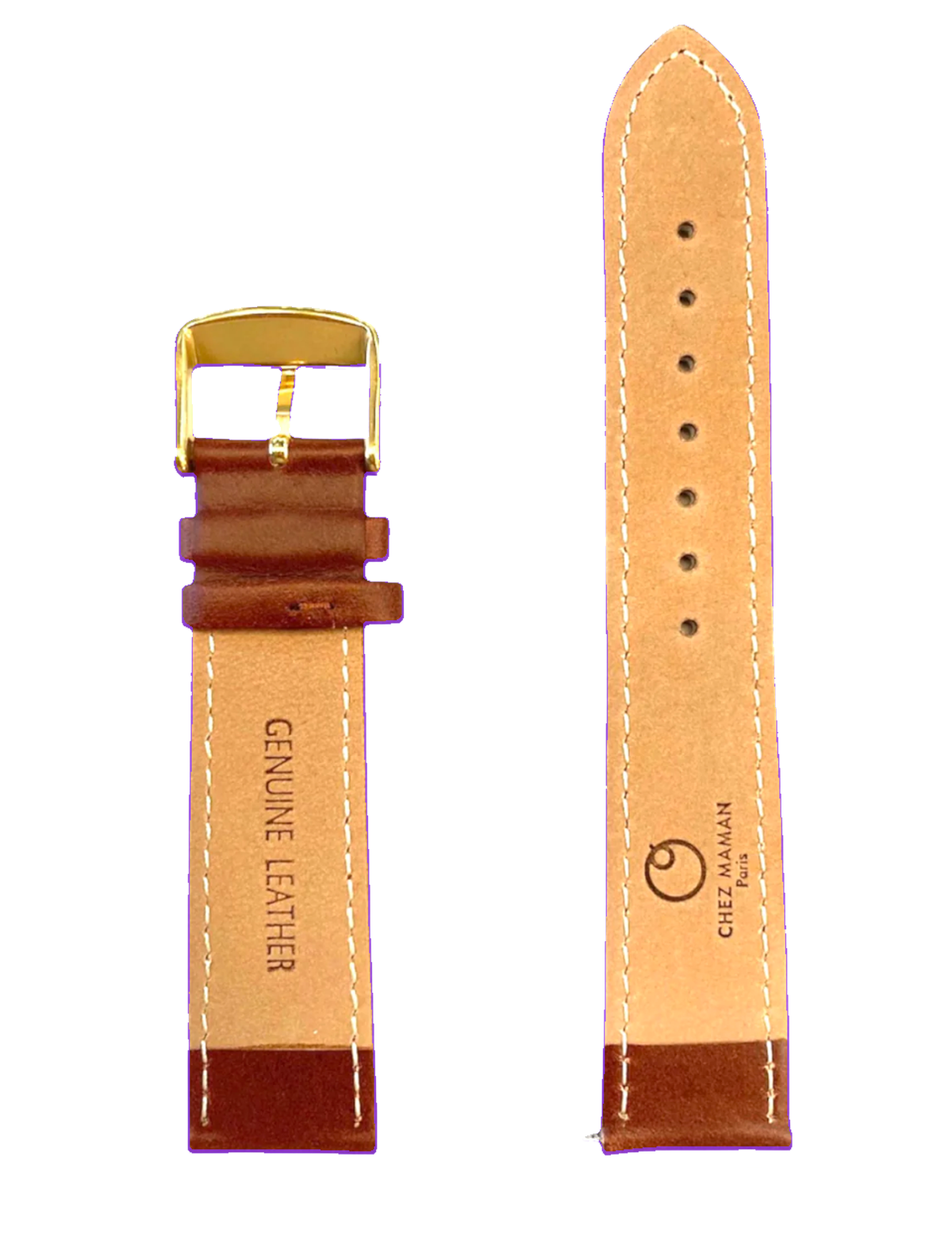 Bracelet 20 mm Marron Gold