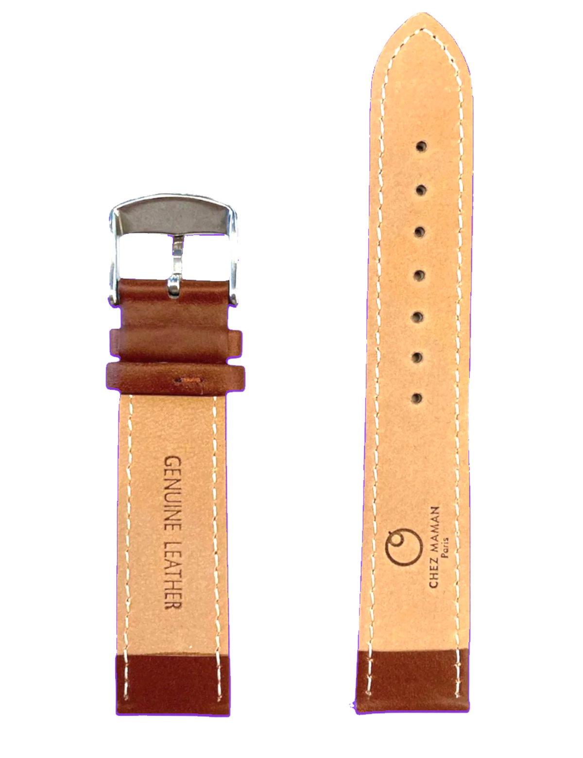 Bracelet 20 mm Marron Silver