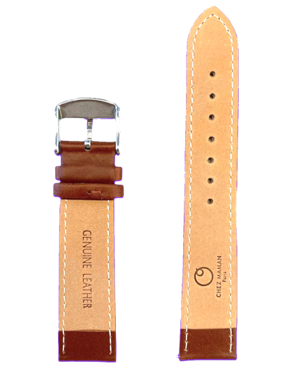 Bracelet 20 mm Marron Silver