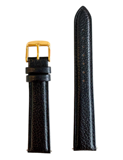 Bracelet 18 mm Noir relief Gold