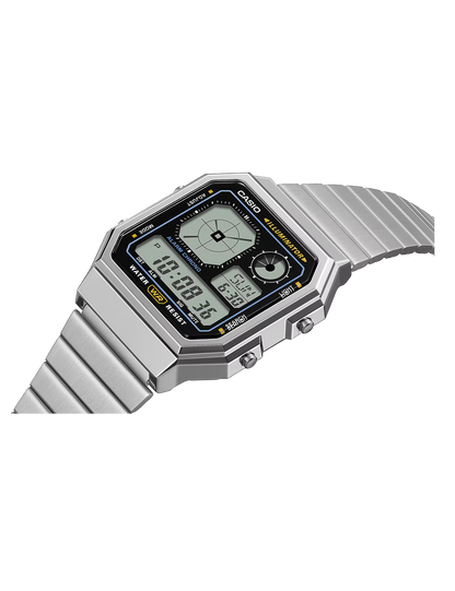 CASIO A130WE-1A SILVER BLACK