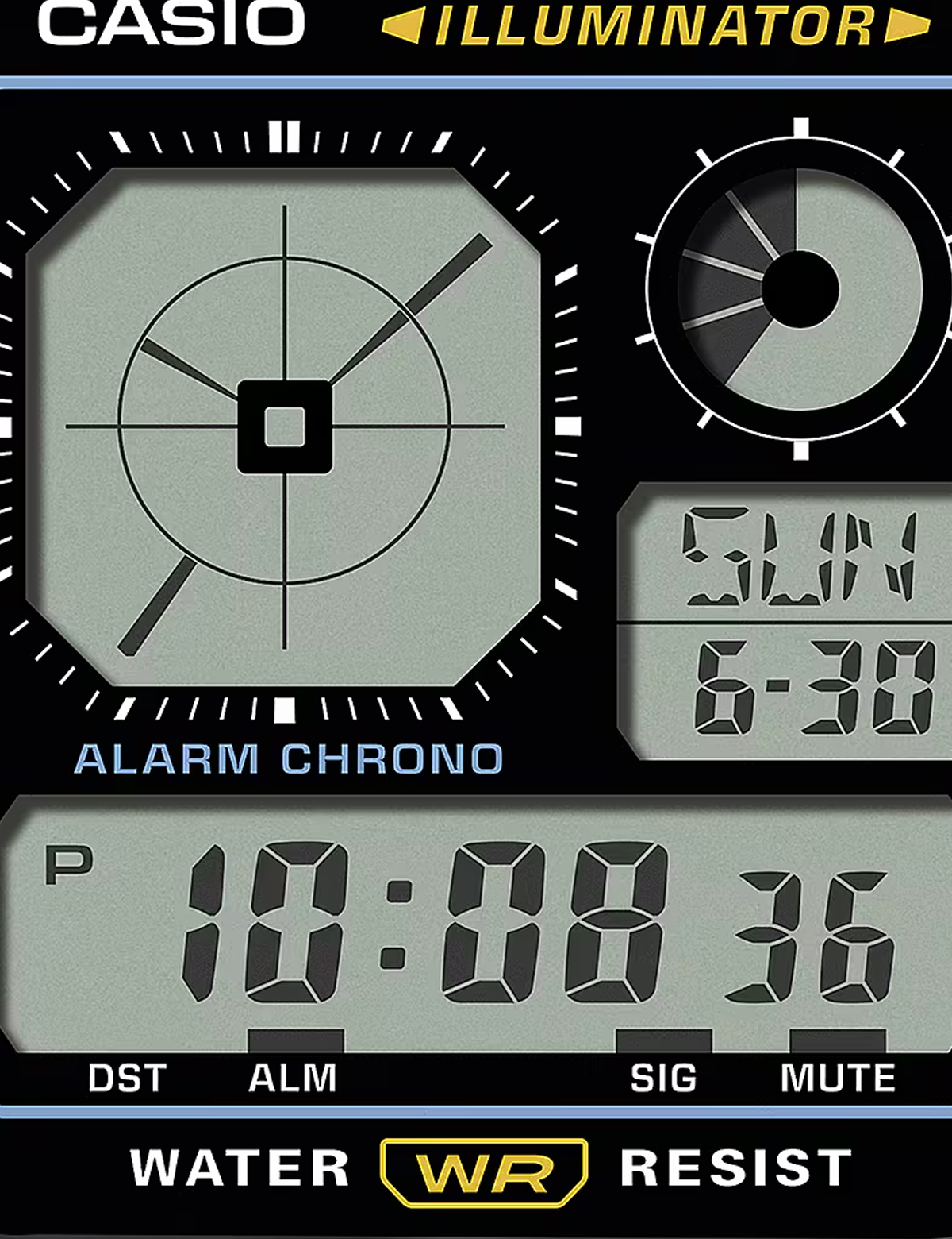 CASIO A130WE-1A SILVER BLACK