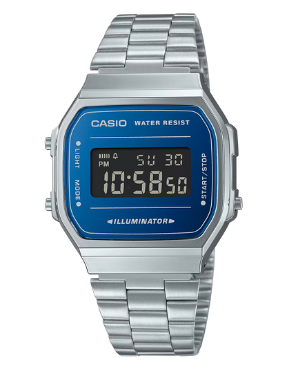 CASIO A168WEM-2BEF SILVER BLUE MIRROR