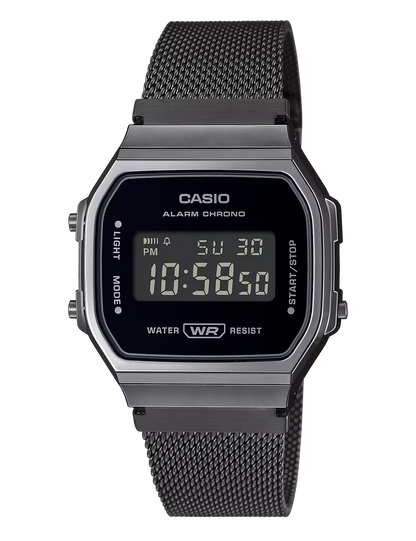 CASIO A168WEMB-1BEF BLACK MESH
