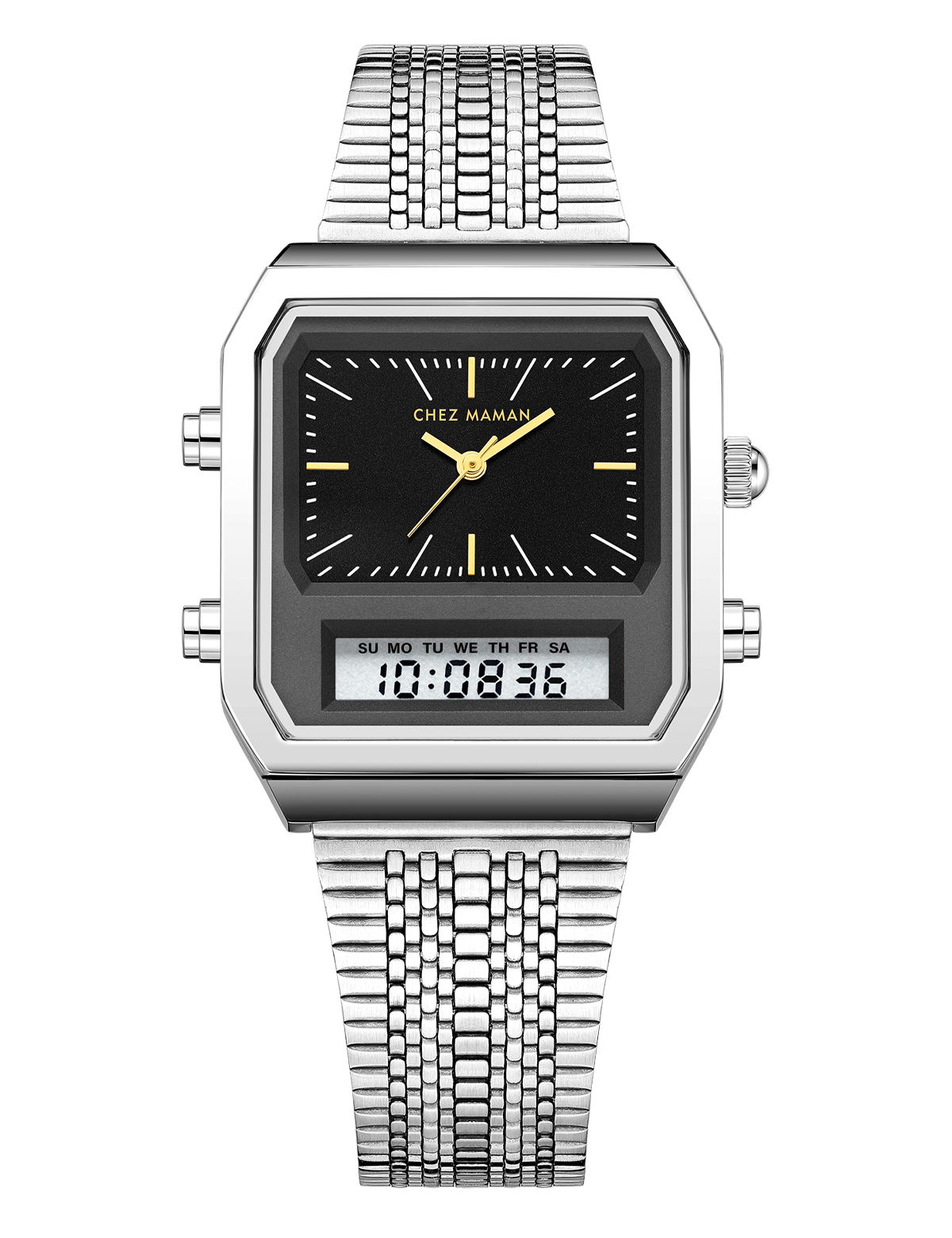 CHEZ MAMAN LA TWIN SILVER BLACK