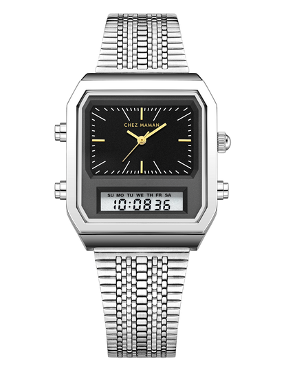 CHEZ MAMAN LA TWIN SILVER BLACK