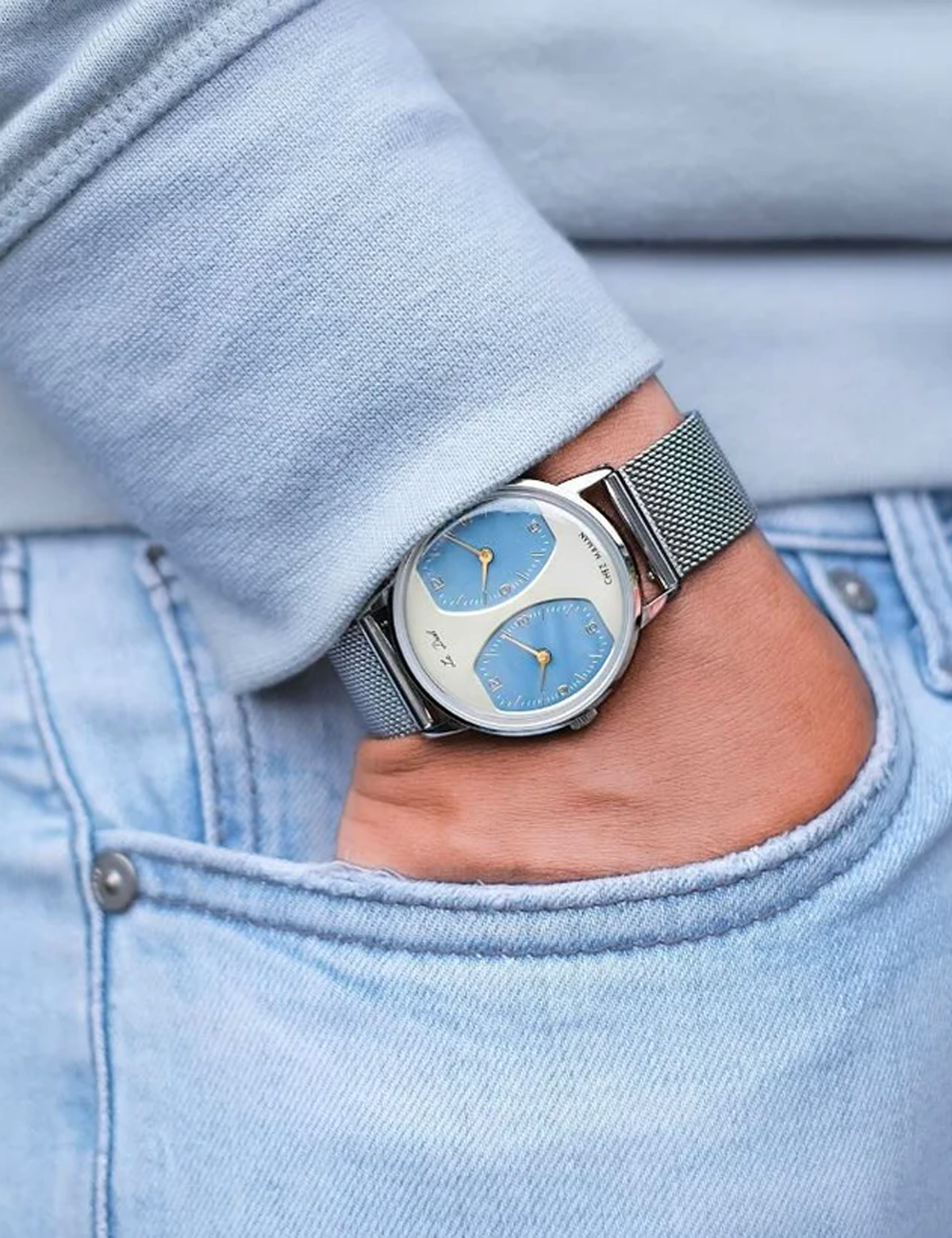 CHEZ MAMAN LA DUEL SILVER BLUE