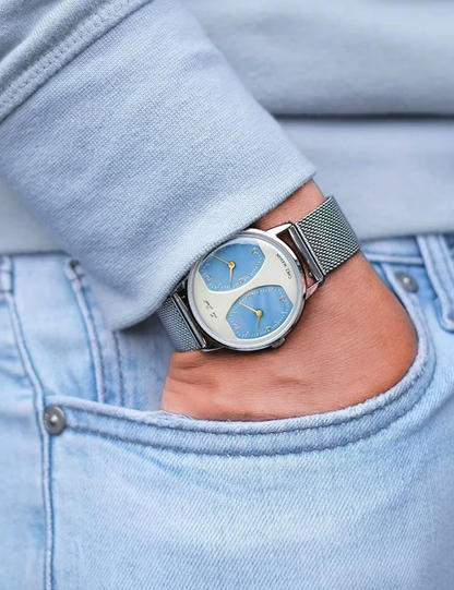 CHEZ MAMAN LA DUEL SILVER BLUE