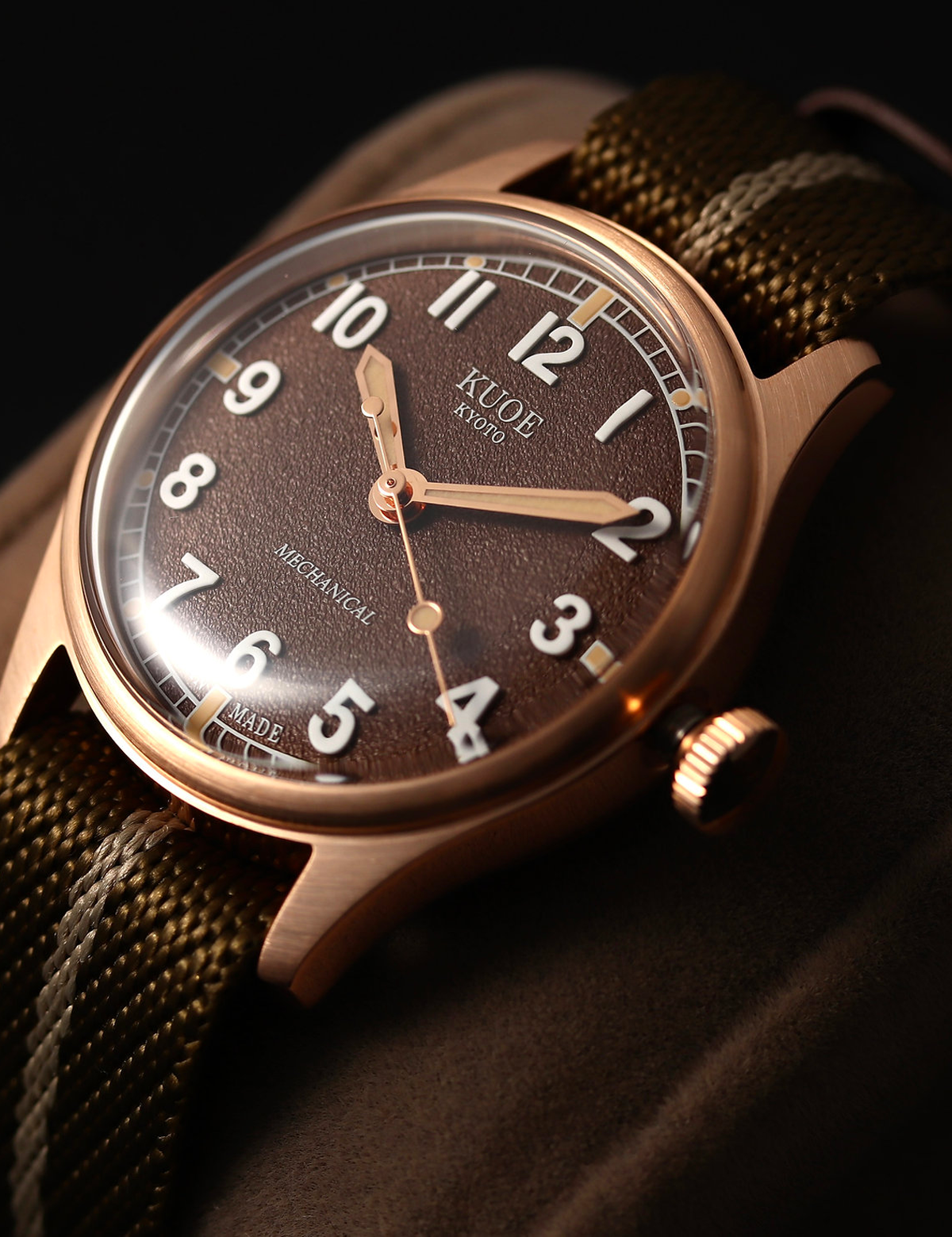 KUOE OLD SMITH 90-002 NO DATE BROWN BRONZE CASE 38MM
