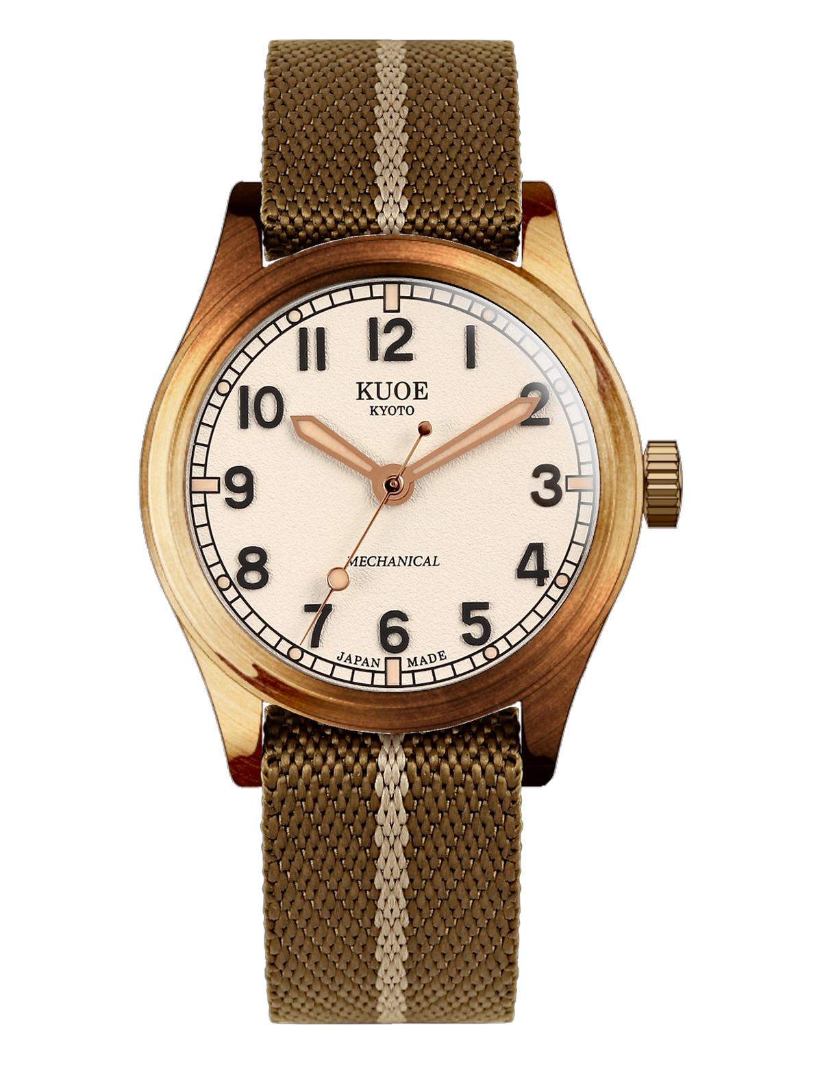 KUOE OLD SMITH 90-002 NO DATE IVORY BRONZE CASE 38MM