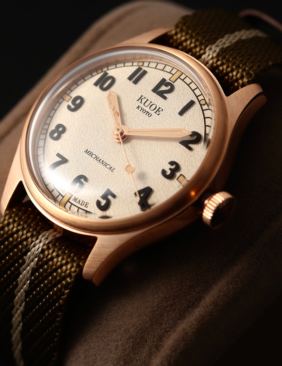 KUOE OLD SMITH 90-002 NO DATE IVORY BRONZE CASE 38MM